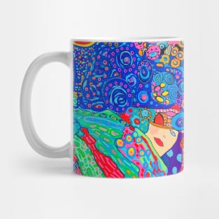 Neo Pop Art version of Gustav Klimt's Maidens Mug